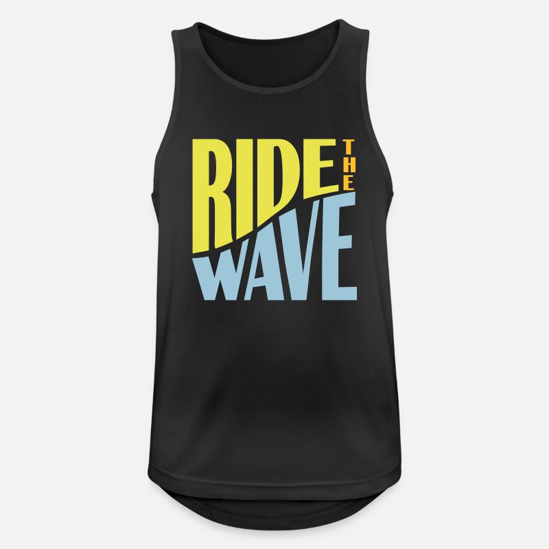 Ride the Wave plotter - Men's Breathable Tank Top - black