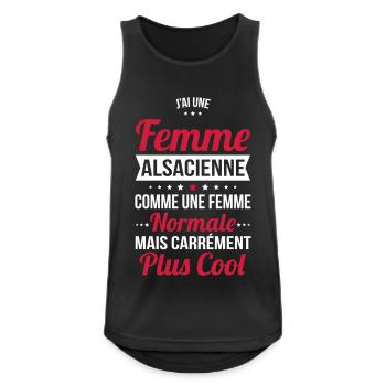 J'ai une femme Alsacienne plus cool - Débardeur respirant Homme - noir - Devant - Nick (188cm)
