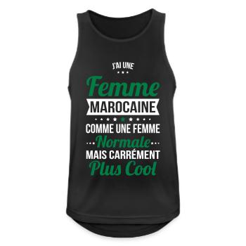 J'ai une femme Marocaine plus cool - Débardeur respirant Homme - noir - Devant - Nick (188cm)