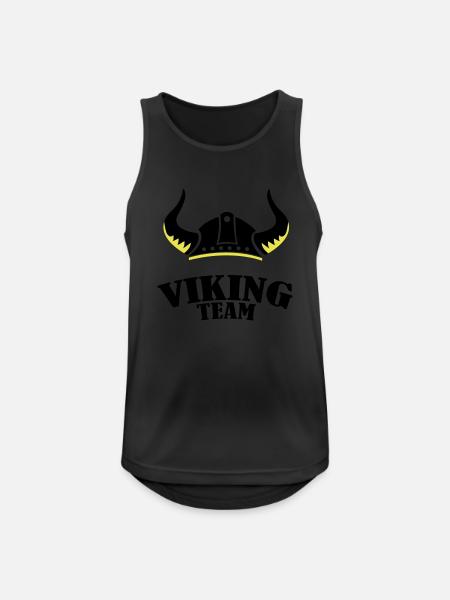 viking team - Männer Tank Top atmungsaktiv - Schwarz