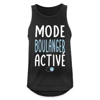 Mode Boulanger activé - Idée cadeau - Débardeur respirant Homme - noir - Devant - Nick (188cm)