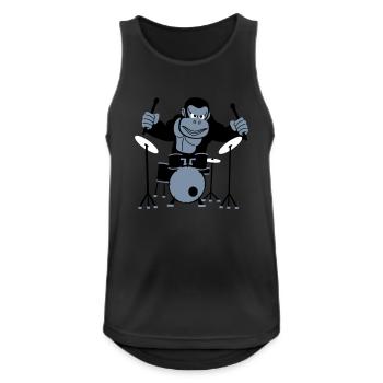 Gorilla Drummer - Débardeur respirant Homme - noir - Devant - Nick (188cm)