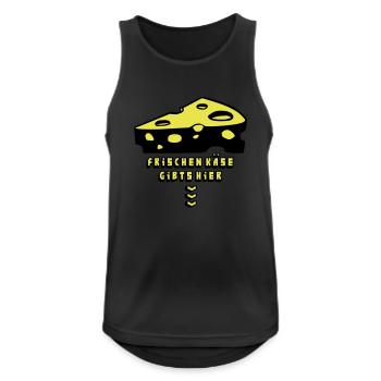 cheese3_2f - Men's Breathable Tank Top - black - Front - Nick (188cm)