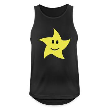 stern - Männer Tank Top atmungsaktiv - Schwarz - Vorne - Nick (188cm)