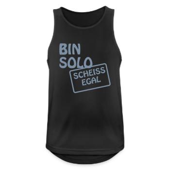 Solo - Männer Tank Top atmungsaktiv - Schwarz - Vorne - Nick (188cm)