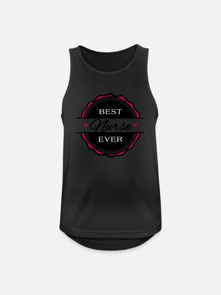 Best Nurse ever - Männer Tank Top atmungsaktiv - Schwarz