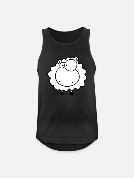 Kleines kuschel Schäfchen - Männer Tank Top atmungsaktiv - Schwarz