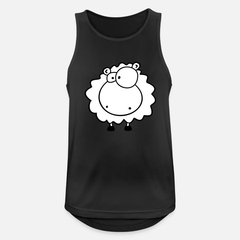 Kleines kuschel Schäfchen - Männer Tank Top atmungsaktiv - Schwarz