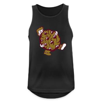 keks cookie gross riesig tragen lecker hunger back - Männer Tank Top atmungsaktiv - Schwarz - Vorne - Nick (188cm)