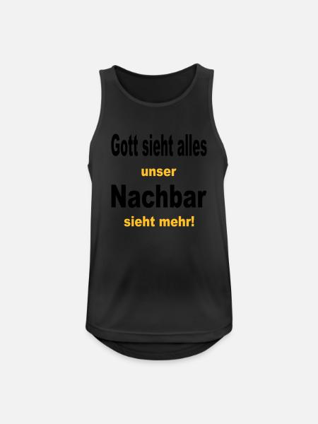 God sees everything - Men's Breathable Tank Top - black