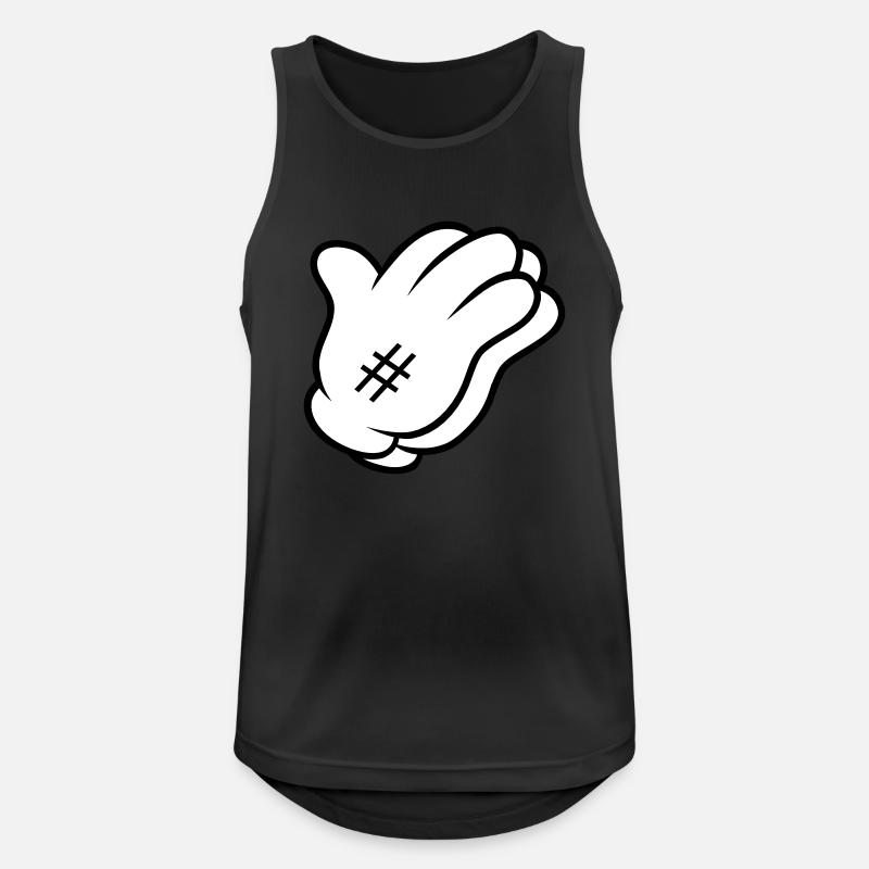 Comic Hand Pray - Men's Breathable Tank Top - black