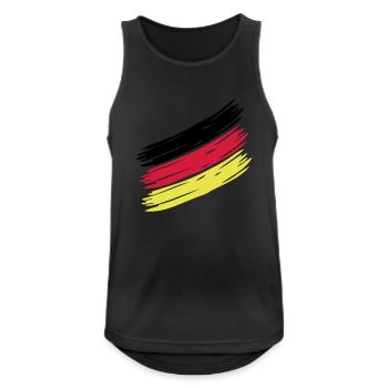 NATION Stripes - CHOOSE UR OWN COUNTRY COLORS! - Männer Tank Top atmungsaktiv - Schwarz - Vorne - Nick (188cm)