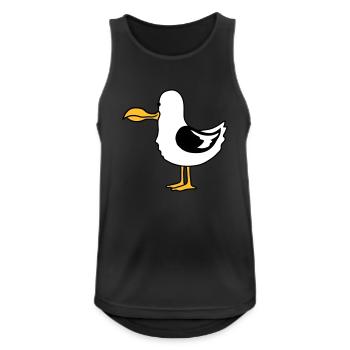 funny moeve beach bird hunger - Men's Breathable Tank Top - black - Front - Nick (188cm)