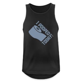 I pooped today quote - Men's Breathable Tank Top - black - Front - Nick (188cm)