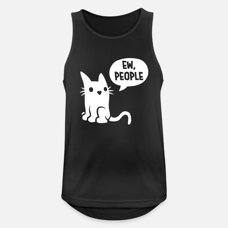 Comic cat ew people - Men's Breathable Tank Top - black