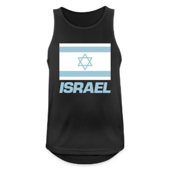 israel fahne - Männer Tank Top atmungsaktiv - Schwarz - Vorne - Nick (188cm)