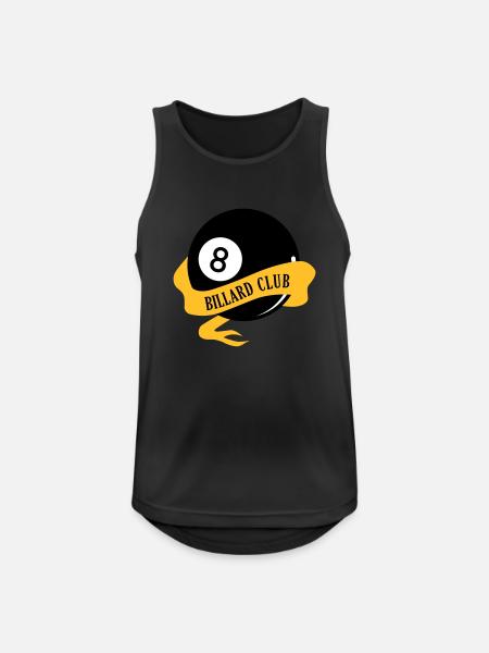 Billard Club - Männer Tank Top atmungsaktiv - Schwarz