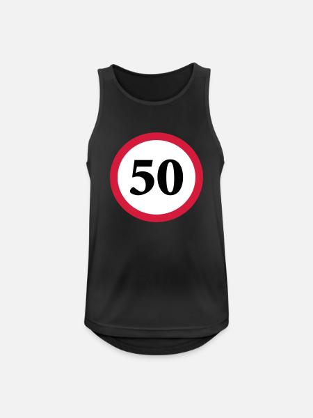 geschwindigkeitstafel_50 - Männer Tank Top atmungsaktiv - Schwarz