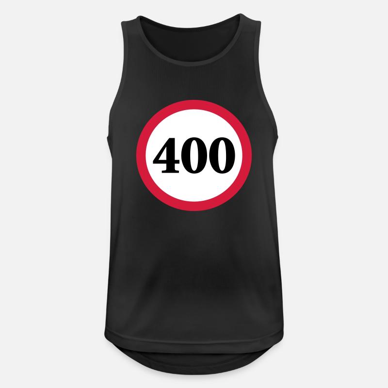 geschwindigkeitstafel_400 - Männer Tank Top atmungsaktiv - Schwarz