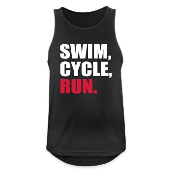 Triathlon - Débardeur respirant Homme - noir - Devant - Nick (188cm)