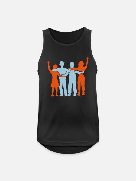 Amis Silhouette Équipe - Débardeur respirant Homme - noir