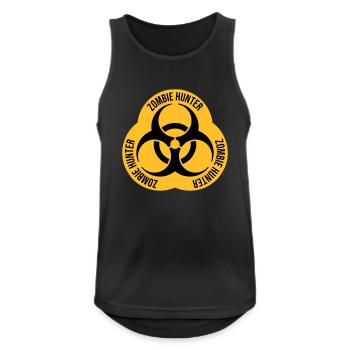 citation d’Halloween de chasseur de zombies - Débardeur respirant Homme - noir - Devant - Nick (188cm)