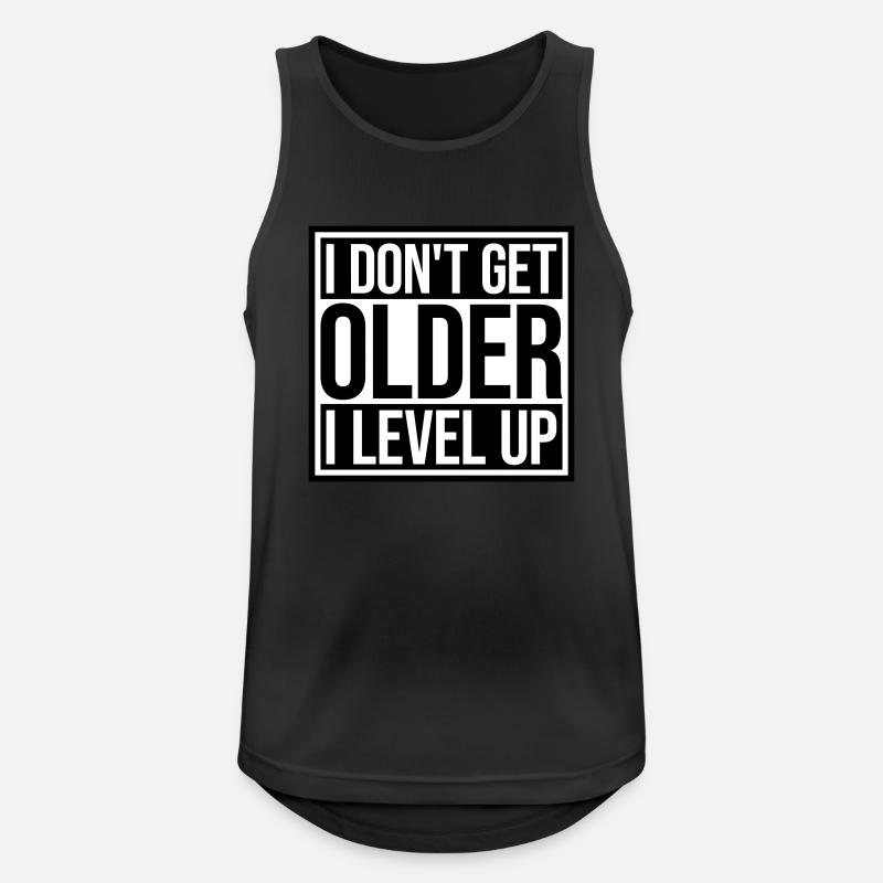 get older level up - Männer Tank Top atmungsaktiv - Schwarz