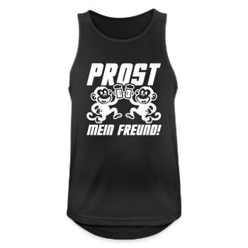 Prost Mein Freund Bier - Männer Tank Top atmungsaktiv - Schwarz - Vorne - Nick (188cm)
