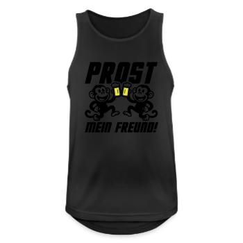 Prost Mein Freund Bier - Männer Tank Top atmungsaktiv - Schwarz - Vorne - Nick (188cm)