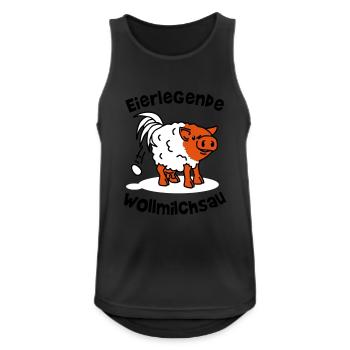 eierlegende wollmilchsau - workaholic - arbeit - Männer Tank Top atmungsaktiv - Schwarz - Vorne - Nick (188cm)