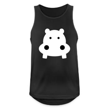 Hippo - Men's Breathable Tank Top - black - Front - Nick (188cm)
