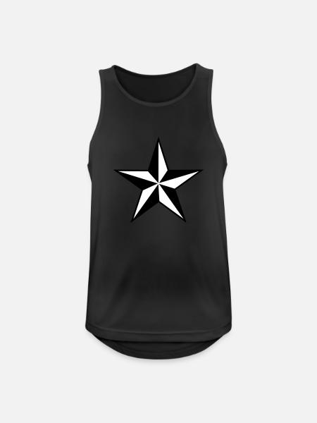 Stern - Sterne - Star - Männer Tank Top atmungsaktiv - Schwarz