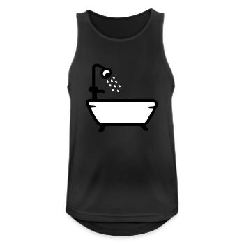 Baignoire - Douche - Débardeur respirant Homme - noir - Devant - Nick (188cm)