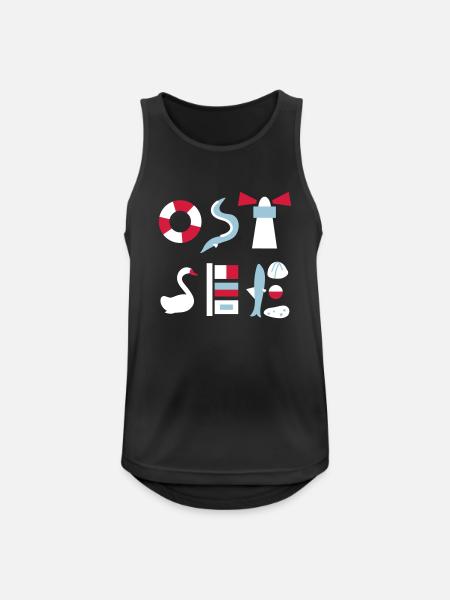 Baltic - Men's Breathable Tank Top - black