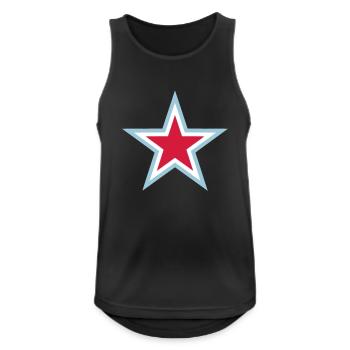 Blue Star Red White - Men's Breathable Tank Top - black - Front - Nick (188cm)