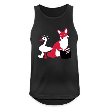 Slow Food Fox and Goose - Men's Breathable Tank Top - black - Front - Nick (188cm)