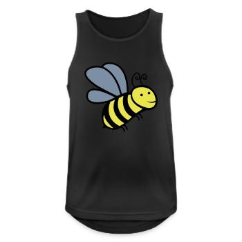 biene - Männer Tank Top atmungsaktiv - Schwarz - Vorne - Nick (188cm)