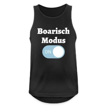 Boarisch Modus - bayerischer Spruch - Männer Tank Top atmungsaktiv - Schwarz - Vorne - Nick (188cm)