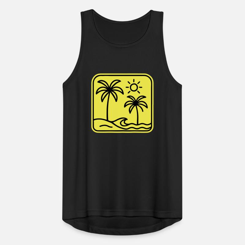 Palm Trees Beach Men's Breathable Tank Top