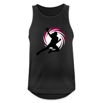 Eddy handball - Débardeur respirant Homme - noir - Devant - Nick (188cm)
