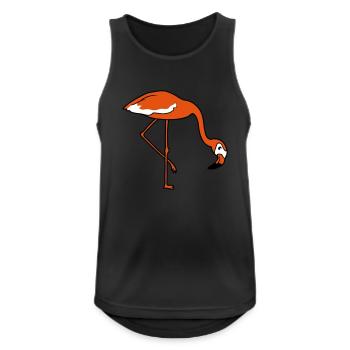 essen trinken beugen unten flamingo clipart comic - Männer Tank Top atmungsaktiv - Schwarz - Vorne - Nick (188cm)