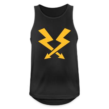 Blitz - Männer Tank Top atmungsaktiv - Schwarz - Vorne - Nick (188cm)