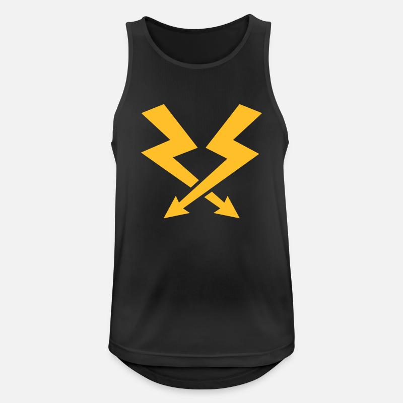 Blitz - Männer Tank Top atmungsaktiv - Schwarz