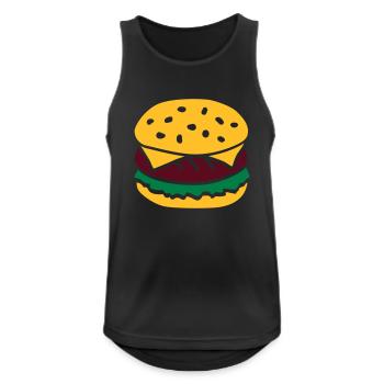 Burger - Débardeur respirant Homme - noir - Devant - Nick (188cm)
