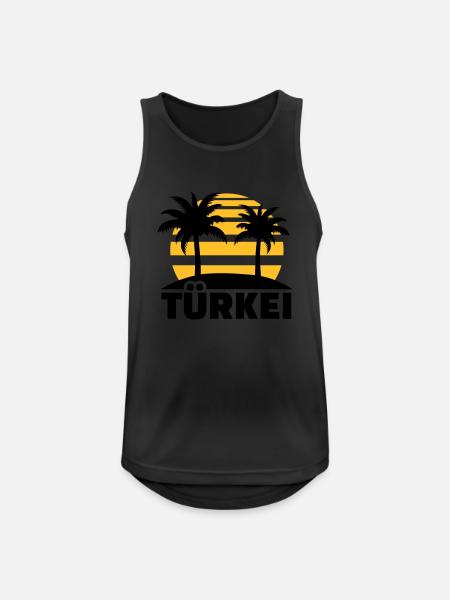 Türkei - Männer Tank Top atmungsaktiv - Schwarz