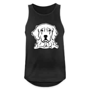 Golden Retriever - Débardeur respirant Homme - noir - Devant - Nick (188cm)