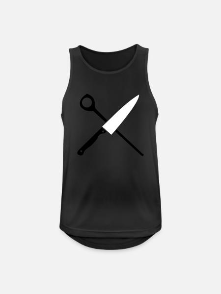 cooking cutlery - Men's Breathable Tank Top - black