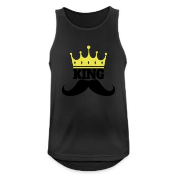 King Beard - Männer Tank Top atmungsaktiv - Schwarz - Vorne - Nick (188cm)