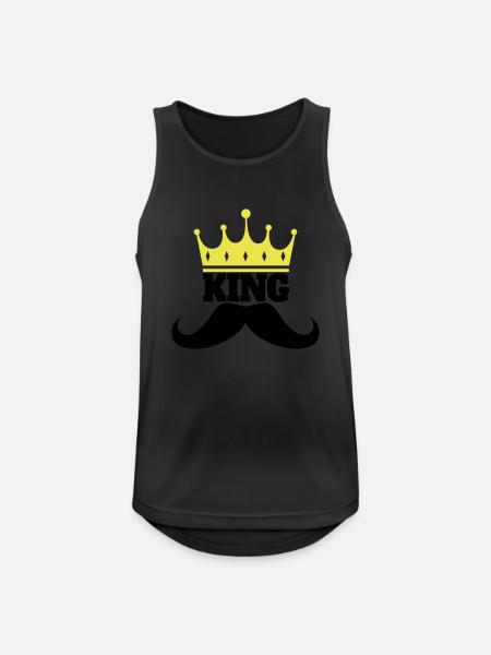 King Beard - Männer Tank Top atmungsaktiv - Schwarz