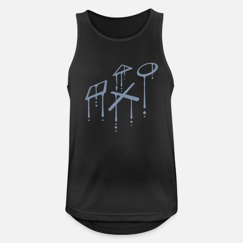 Graffiti Konsole Symbole Nerd - Männer Tank Top atmungsaktiv - Schwarz